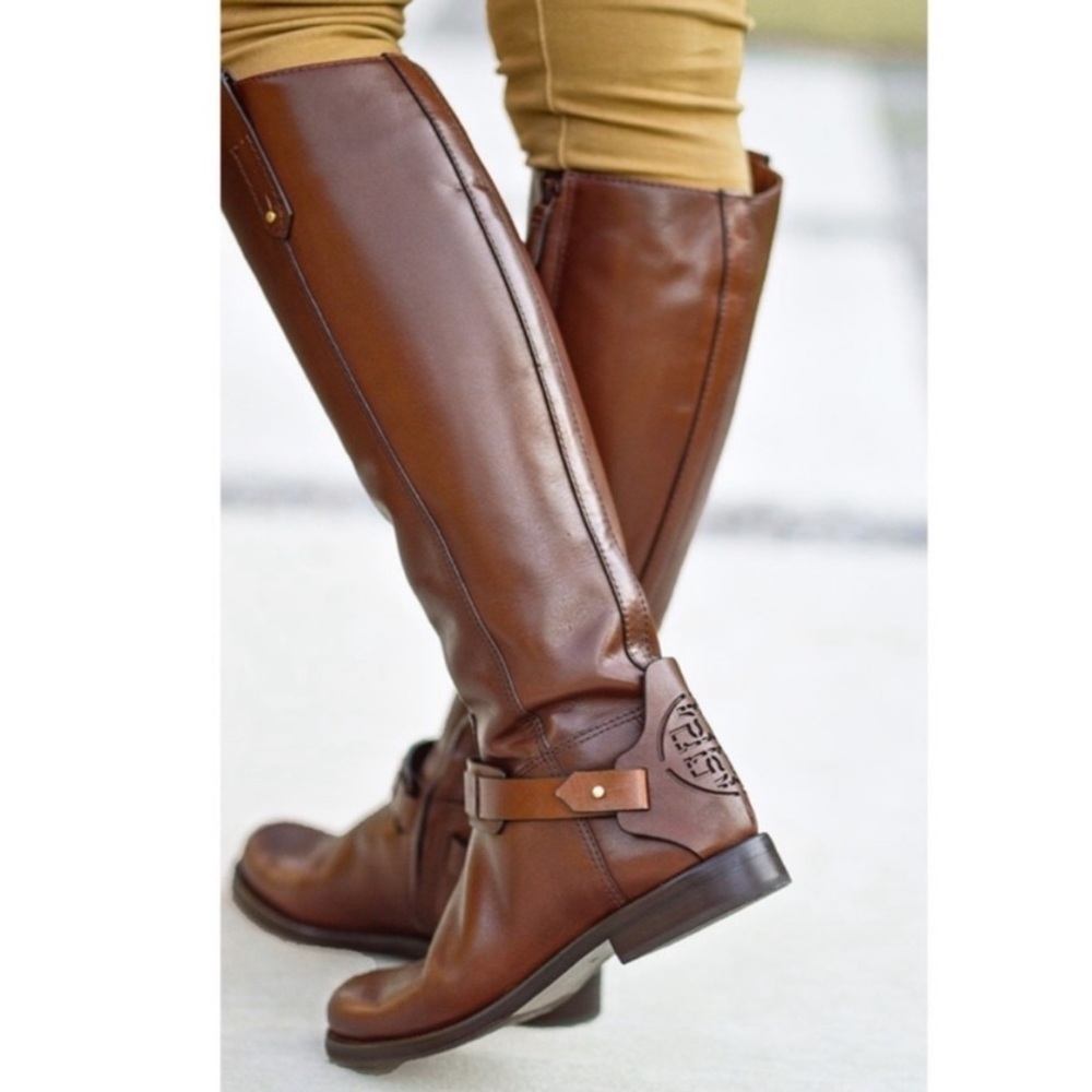 Tory Burch Derby Riding Boot in Almond 8.5. Worn once!!!